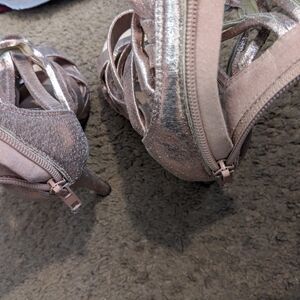 Metallic Strappy Heels